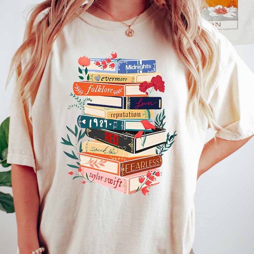 Albums As Books TShirt for Music Lover Gift Tee